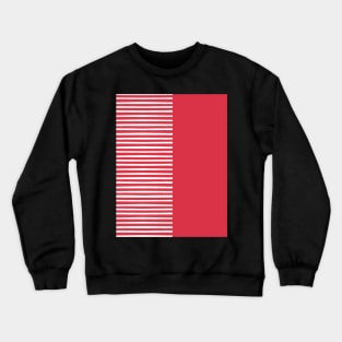 Red and white stripes effect Crewneck Sweatshirt